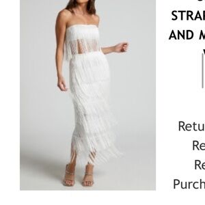 Showpo White Fringe Two-Piece Set